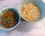麻婆もやしをのせたレンチン ラーメン作り方4写真