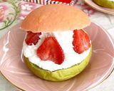 ひな祭り♡スイーツバーガー♡苺&ホイップ作り方15写真