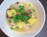 鶏の茹で汁で★つみれと野菜たっぷりスープ作り方9写真