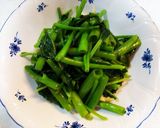空芯菜のにんにく炒め作り方5写真