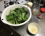 台湾料理屋の味！空芯菜の青菜炒め作り方2写真