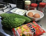 肉無し！　簡単ゴーヤチャンプル作り方1写真