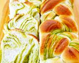 粒あん抹茶三つ編みあん食パン（HB生地）作り方24写真
