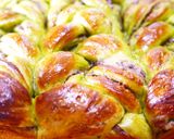 粒あん抹茶三つ編みあん食パン（HB生地）作り方26写真