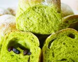 粒あん抹茶三つ編みあん食パン（HB生地）作り方34写真