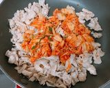 週末に食べたい豚キムチ炒め作り方2写真