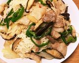 椎茸玉葱ピーマンのピリ辛素麺チャンプルー作り方5写真