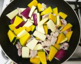 豚ばら薩摩芋かぼちゃ甘辛ごま醤油だれ焼き作り方6写真