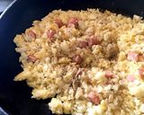 お昼にソーセージと大葉のチャーハン作り方4写真