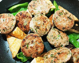 肉だんご(つくね)＆厚揚げの炒めもの♡作り方7写真
