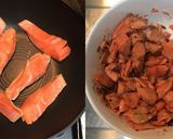 鮭と茸の大葉のかやく御飯作り方2写真