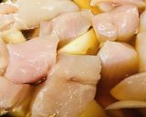 鶏むね肉と根菜＆カボチャのあまから煮作り方1写真