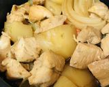 鶏むね肉と根菜＆カボチャのあまから煮作り方3写真