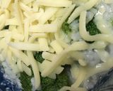 やわらかブロッコリーのチーズ粥作り方4写真