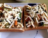 意外に◎小松菜煮浸しからの〜ピザトースト作り方3写真