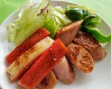 魚肉ソーセージとカニカマ焼肉のタレ味です作り方6写真