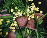 ほうれん草とハムのバター醤油作り方3写真