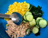 きゅうりワカメツナトマトのさっぱり和え物作り方3写真