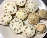 さっぱりおいしい！梅しそ蓮根はさみ焼き作り方15写真