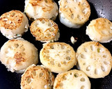 さっぱりおいしい！梅しそ蓮根はさみ焼き作り方19写真