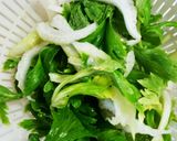 セロリの葉のわさび漬け作り方1写真