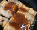 厚揚げの豚肉巻き！マーマレードソース♬作り方6写真