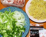 豚肉炒めラーメン（市販の生麺とスープ）作り方2写真