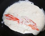 卵白でカニかまのだし巻き作り方3写真
