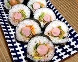 余った酢飯で☆ソーセージロール☆作り方3写真
