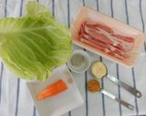 【主菜・副菜】ブタキャベニンみそマヨ炒め作り方1写真