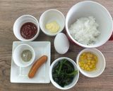 【主食・主菜】レンジでオムライス作り方1写真