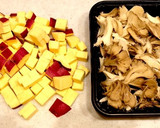 【炊飯器】さつま芋と舞茸の炊き込みごはん作り方1写真