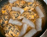 がんもどきと蒟蒻の鶏ひき肉のそぼろ煮作り方5写真