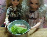 リカちゃん♡野球シリꕤ鍋アート(カレー)作り方3写真