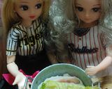 リカちゃん♡野球シリꕤ鍋アート(カレー)作り方6写真