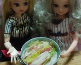 リカちゃん♡野球シリꕤ鍋アート(カレー)作り方7写真