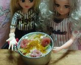 リカちゃん♡野球シリꕤ鍋アート(カレー)作り方10写真