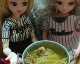 リカちゃん♡野球シリꕤ鍋アート(カレー)作り方11写真
