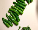 ししとうと明太子の甘辛和え作り方1写真