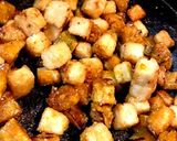 豆腐とカボチャのコロコロ照り焼き作り方8写真