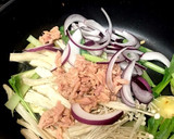 簡単！だしの素とツナ缶で和風パスタ作り方7写真