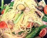 簡単！だしの素とツナ缶で和風パスタ作り方11写真