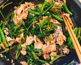 うまい！豚肉、空芯菜、卵の中華炒め☆☆☆作り方6写真
