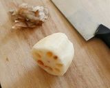 れんこんと鶏胸肉としめじのねぎマヨ丼作り方1写真
