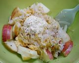 簡単！カニカマ林檎サラダ☆みかん風味作り方3写真