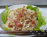 冷やしトマトのサラダうどん。作り方3写真