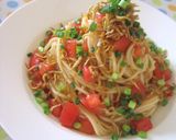 カリカリじゃことトマトの和風冷製パスタ作り方3写真