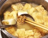 厚揚げとモロヘイヤのお味噌汁♪栄養満点♡作り方4写真