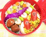 ミニ②サイズ♡弁当の隙間にハートちくわ作り方8写真