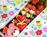 卵とウインナーでWハート♡ハートおにぎり作り方7写真